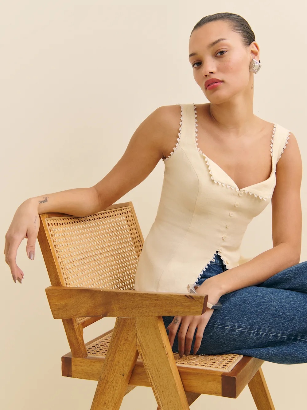 Reformation Viola Linen Top - Picture 8 of 9